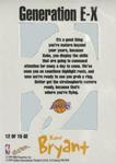 1998-99 SkyBox E-X Century - Generation E-X #12 GE Kobe Bryant