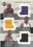 2003-04 Upper Deck Honor Roll - All-NBA Authentics Triple Warm Ups #KB/GP/KM Kobe Bryant / Gary Payton / Karl Malone MEM