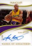 2018-19 Panini Immaculate Collection - Marks of Greatness #MG-KBR Kobe Bryant AU, SN99