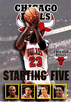 1996-97 Hoops - Starting Five #4 Michael Jordan / Dennis Rodman / Toni Kukoc / Luc Longley / Scottie Pippen