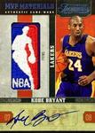 2009-10 Panini Timeless Treasures - MVP Materials NBA Logoman Signatures #3 Kobe Bryant AU, MEM, SN1