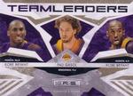 2009-10 Panini Rookies & Stars - Team Leaders Gold #13 Kobe Bryant / Pau Gasol / Kobe Bryant SN500