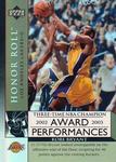 2002-03 Upper Deck Honor Roll - Award Performances #AP1 Kobe Bryant
