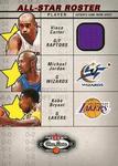 2002-03 Fleer Box Score - All-Stars Roster Game-Used #NNO Vince Carter / Michael Jordan / Kobe Bryant MEM