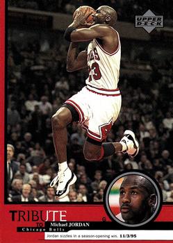 1999 Upper Deck Tribute to Michael Jordan #18 Michael Jordan (Season-opening win 11/3/95)