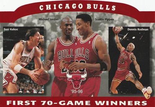 1996 Upper Deck Authenticated Chicago Bulls First 70-Game Winners (SN2500) #NNO Chicago Bulls - First 70-Game Winners