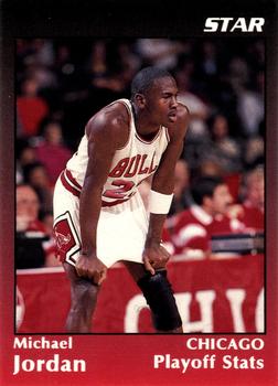 1991 Star Michael Jordan (Unlicensed) - Black / Red Border #2 Michael Jordan - Playoff Stats