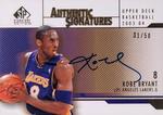 2003-04 SP Signature Edition - Authentic Signatures Gold #AS-KB Kobe Bryant AU, SN50