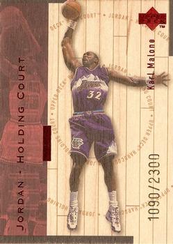 1998 Upper Deck Hardcourt - Jordan Holding Court Red #J27 Karl Malone / Michael Jordan