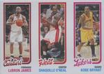 2007-08 Topps - Rip Card Combinations #RIP-38 LeBron James / Shaquille O'Neal / Kobe Bryant SN99
