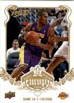 2008-09 Upper Deck MVP - Kobe Bryant MVP White #NNO Kobe Bryant Game 34