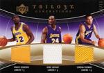 2006-07 Upper Deck Trilogy - Generations Past Present and Future Memorabilia #PPFM-JBF Magic Johnson / Kobe Bryant / Jordan Farmar MEM, SN33