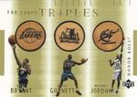 2001-02 Upper Deck Honor Roll - Fab Floor Triples #KB/KG/MJ Kobe Bryant / Kevin Garnett / Michael Jordan MEM