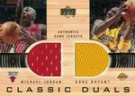 2001-02 Upper Deck - Classic Duals Jerseys #MJ/KB Michael Jordan / Kobe Bryant MEM MEM: Jersey
