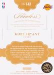 2016-17 Panini Flawless - Vertical Patch Autographs Platinum #V-KB Kobe Bryant AU, MEM, SN1