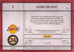 2009-10 Panini Timeless Treasures - Materials Laundry Tags NBA Logoman Ink #1 Kobe Bryant AU, MEM, SN1