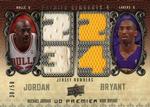 2008-09 Upper Deck Premier - Remnants Quad #PR4-JB Michael Jordan / Kobe Bryant MEM, SN50