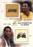 2000-01 SP Game Floor - Authentic Floor Combos Gold #C27 Kobe Bryant / Tracy McGrady MEM, SN100