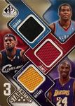 2009-10 SP Game Used - 3 Star Swatches 125 #3S-BJD Kobe Bryant / LeBron James / Kevin Durant MEM, SN125