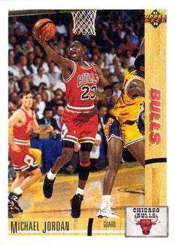 1991-92 Upper Deck #44 Michael Jordan - VAR: 1991 "Upper Deck" text hologram on back