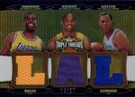 2006-07 Topps Triple Threads - Relics Combos Sepia #TTRC-50 Magic Johnson / Kobe Bryant / Elgin Baylor MEM, SN27