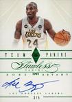 2012-13 Panini Flawless - Team Panini Autographs Emerald #4 Kobe Bryant AU, SN5