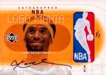 2002-03 Upper Deck - NBA Logo Mania Patches Autographed #KB-NBA Kobe Bryant AU, MEM, SN1 MEM: Patch