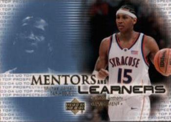 2003 UD Top Prospects - Mentors and Learners #ML3 Michael Jordan / Carmelo Anthony