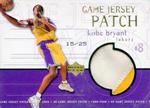 1999-00 Upper Deck - Game Jersey Patches Super #KB Kobe Bryant MEM, SN25 MEM: Patch; 2000 copyright on back