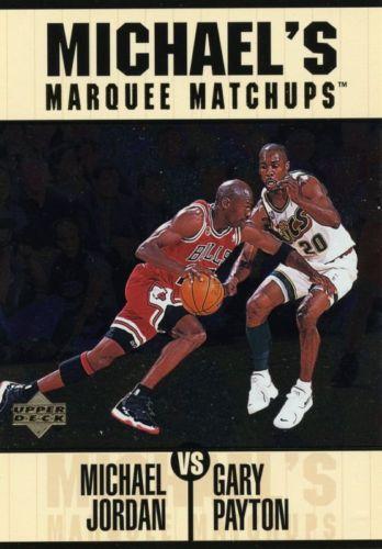 1997-98 Upper Deck Michael Jordan's Marquee Matchups #MM5 Michael Jordan / Gary Payton