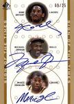 2000-01 SP Authentic - Sign of the Times Triple #KB/MJ/MG Kobe Bryant / Michael Jordan / Magic Johnson AU, SN25