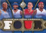 2009-10 SP Game Used - 4 on 4 Fabrics 65 #NNO Chauncey Billups / Richard Hamilton / Tayshaun Prince / Rasheed Wallace / Kobe Bryant / Luke Walton / Karl Malone / Shaquille O'Neal MEM, SN65