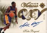 2007-08 Upper Deck Ultimate Collection - Ultimate Virtuoso Patches Gold #UV-KB Kobe Bryant AU, MEM, SN10 MEM: Game-Used Memorabilia (Patch)