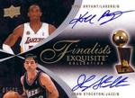 2007-08 Upper Deck Exquisite Collection - Finalists Autographs Dual #FA-BS Kobe Bryant / John Stockton AU, SN25
