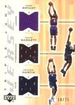 2001-02 Upper Deck - Triple Jump Jerseys #KB/KG/KM Kobe Bryant / Kevin Garnett / Kenyon Martin MEM, SN25