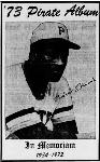 1973 Pittsburgh Post-Gazette Pittsburgh Pirates #NNO Roberto Clemente