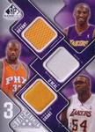 2009-10 SP Game Used - 3 Star Swatches #3S-BOF Kobe Bryant / Horace Grant / Shaquille O'Neal MEM, SN299