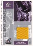 2002-03 SP Game Used - All-Star Apparel #KB-AS Kobe Bryant MEM