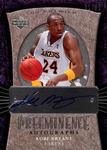 2007-08 Upper Deck Premier - Preeminence #PE-KB Kobe Bryant AU, SN50