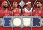 2009-10 SP Game Used - 4 on 4 Fabrics #NNO Baron Davis / Marcus Camby / Al Thornton / DeAndre Jordan / Kobe Bryant / Trevor Ariza / Adam Morrison / Andrew Bynum MEM, SN99