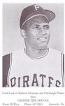 1969 Greiner Tires Pittsburgh Pirates #NNO Roberto Clemente